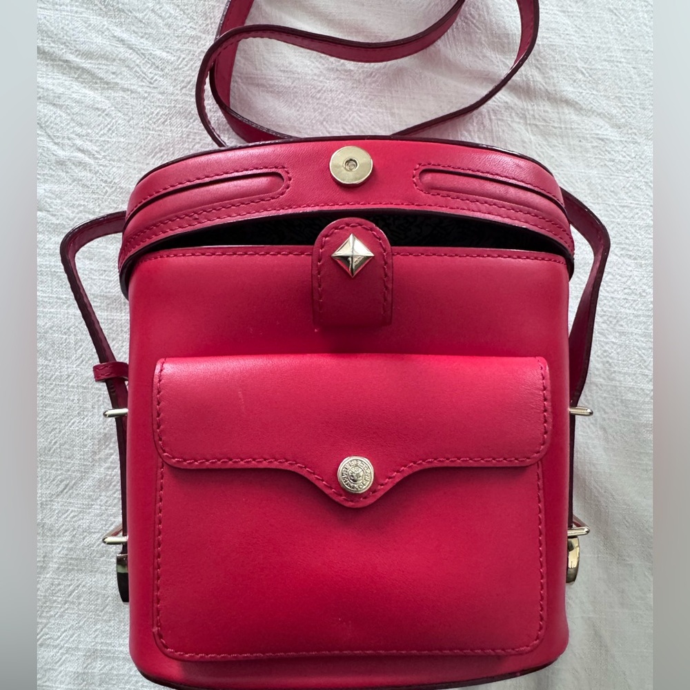 Vintage Rebecca Minkoff Red Leather Shoulder camera style Bag